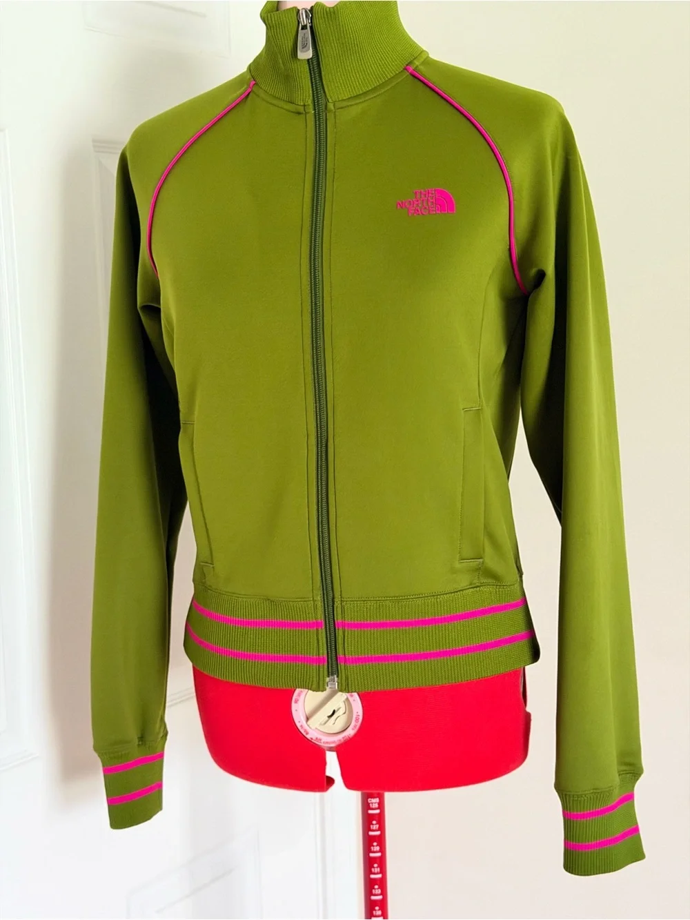RARE Y2K The North Face A5 Series Full Zip Track Jacket Women S Olive Green Pink